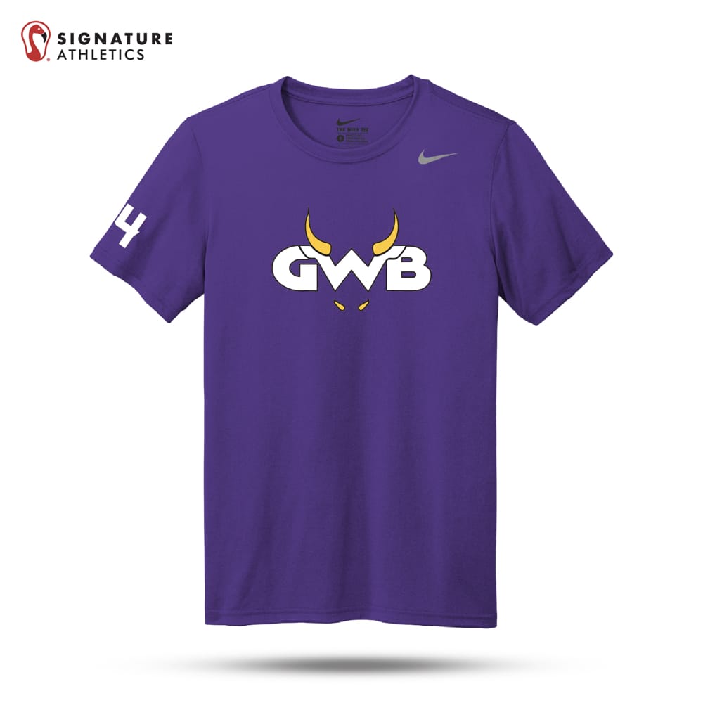GWB Purple Nike Team rLegend Tee Signature Lacrosse