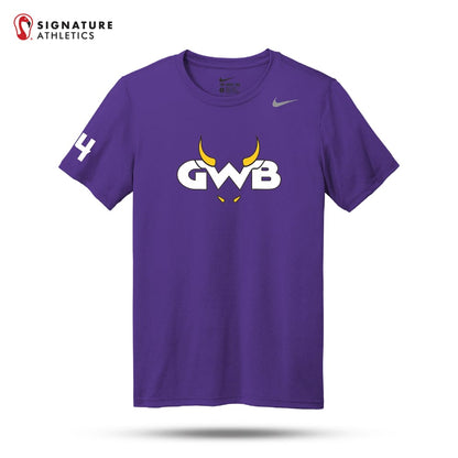 GWB Purple Nike Team rLegend Tee Signature Lacrosse