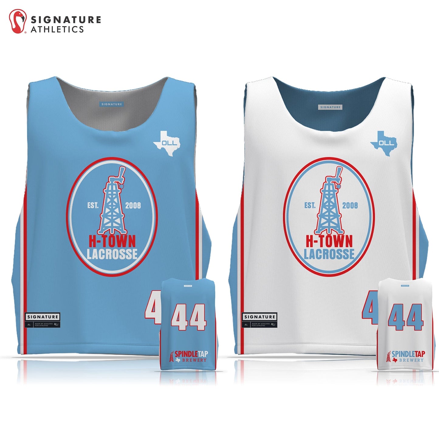 H-Town Men's Reversible Pinnie: H-Town Lacrosse Signature Lacrosse