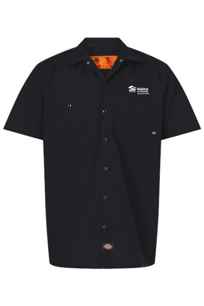 Habitat for Humanity Men's Dickies Industrial Short Sleeve Work Shirt Signature Lacrosse