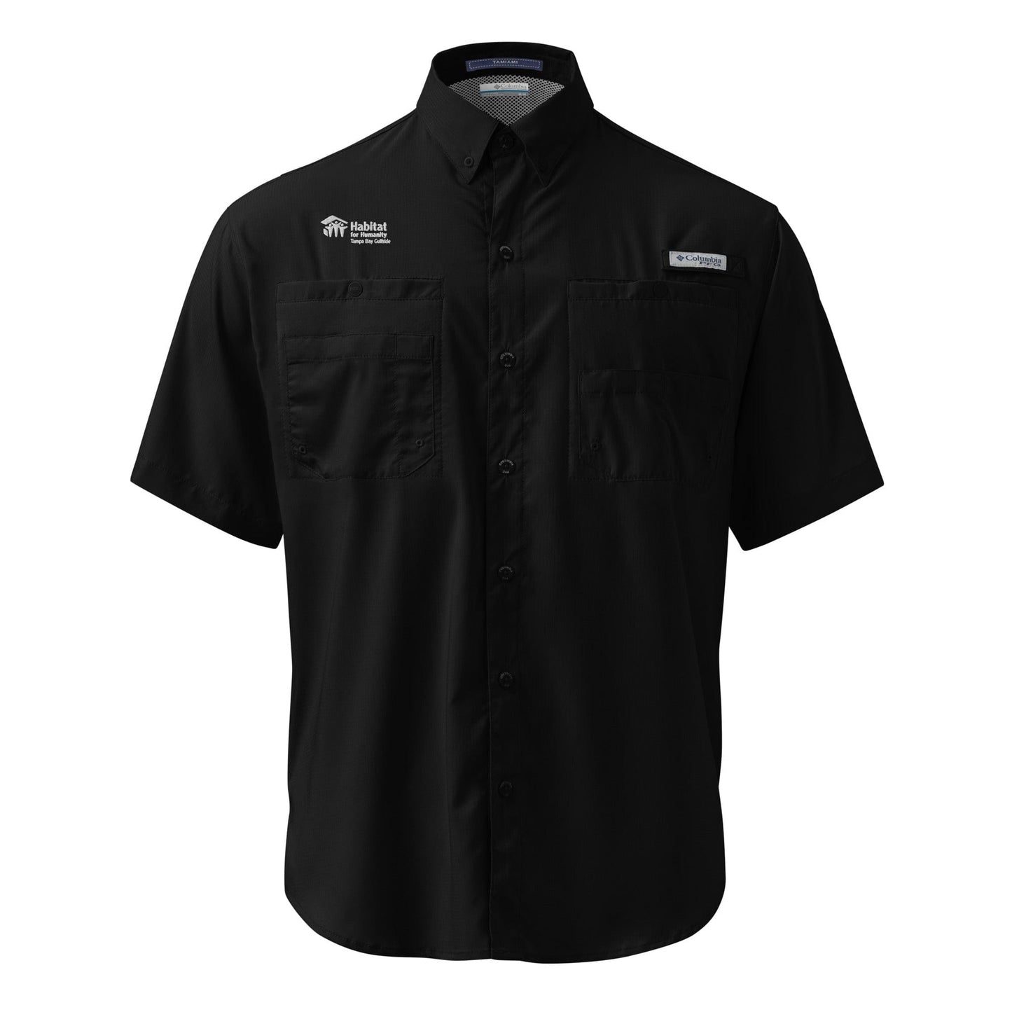 Habitat for Humanity Men's Embroidered Columbia Short Sleeve Button Shirt Signature Lacrosse