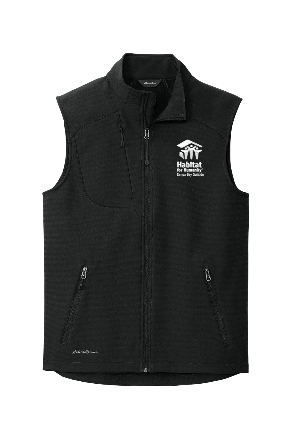 Habitat for Humanity Men's Embroidered Eddie Bauer Stretch Soft Shell Vest Signature Lacrosse