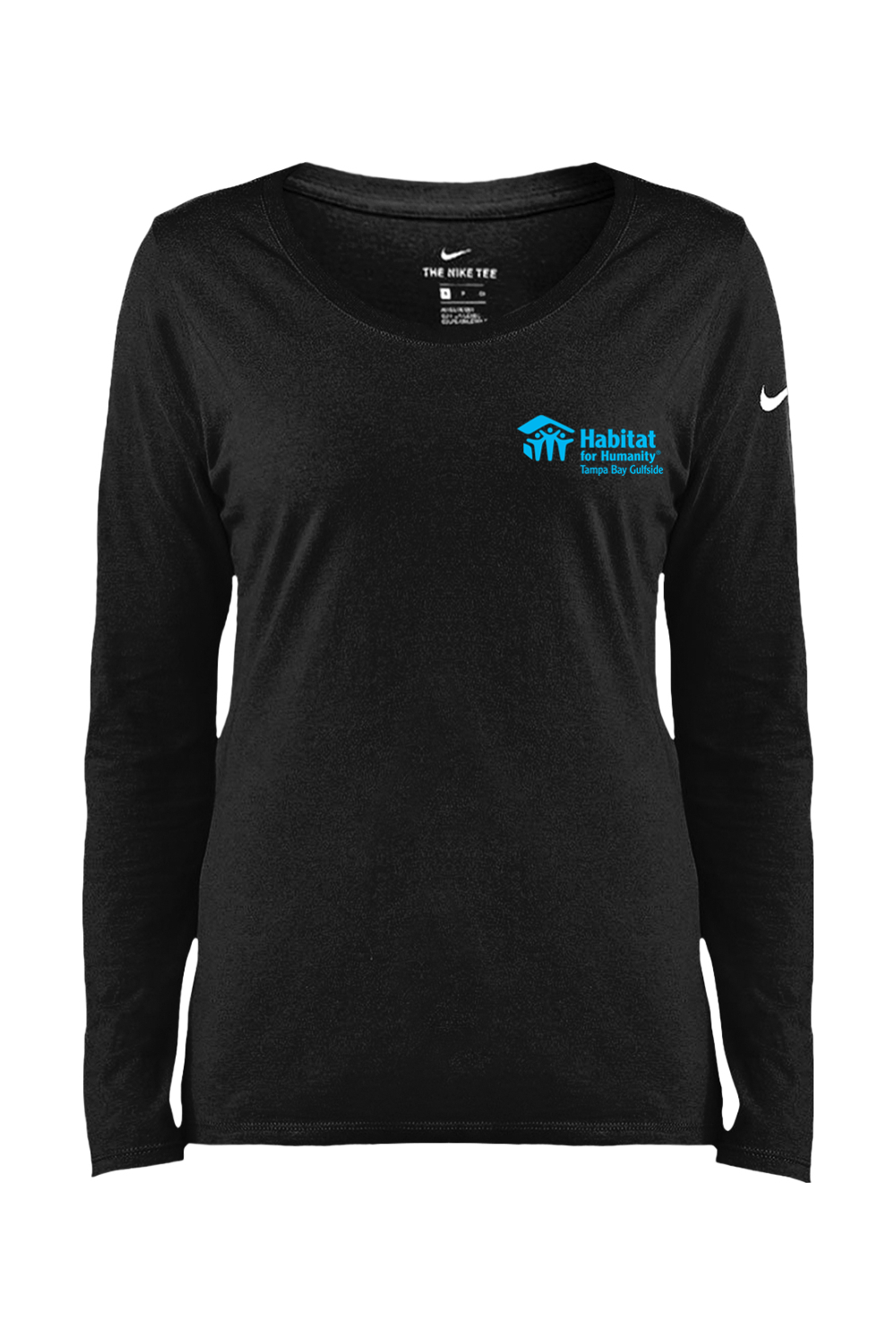 Habitat for Humanity Nike Ladies Core Cotton Long Sleeve Scoop Neck Tee Signature Lacrosse