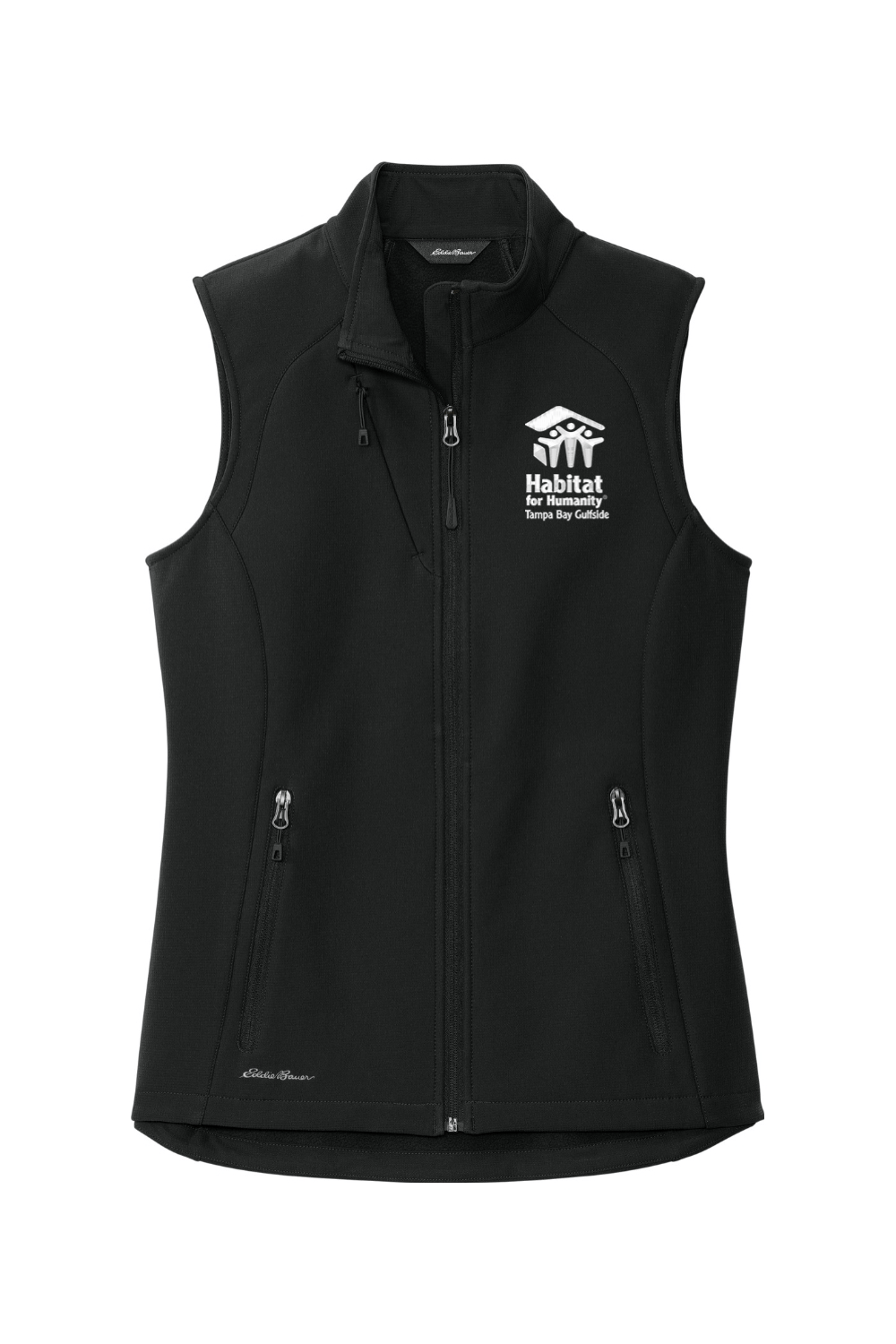 Habitat for Humanity Women's Embroidered Eddie Bauer Ladies Stretch Soft Shell Vest Signature Lacrosse