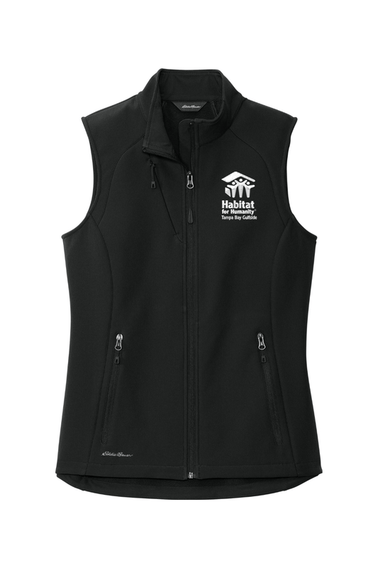 Habitat for Humanity Women's Embroidered Eddie Bauer Ladies Stretch Soft Shell Vest Signature Lacrosse