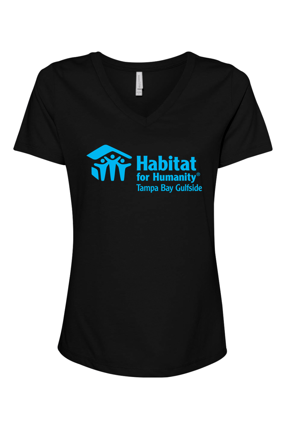 Habitat for Humanity Women's Relaxed V-Neck T-Shirt Signature Lacrosse