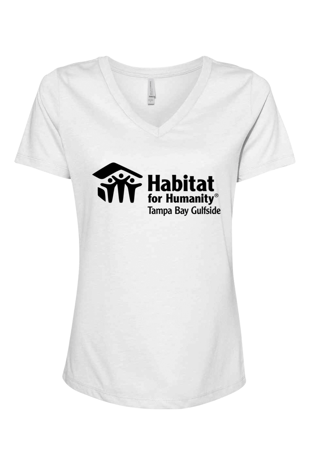 Habitat for Humanity Women's Relaxed V-Neck T-Shirt Signature Lacrosse