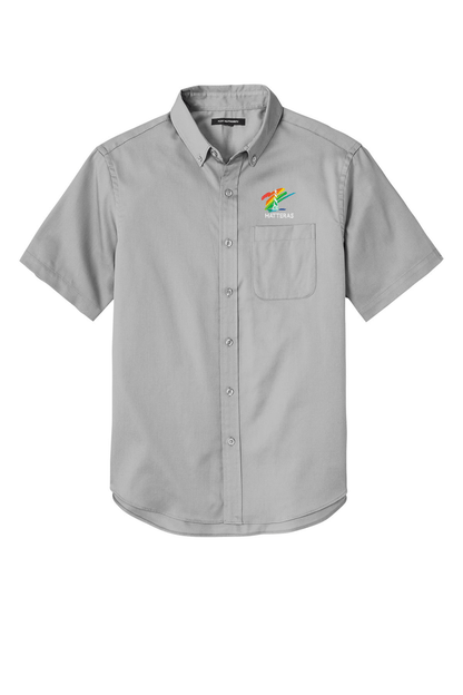 Hatteras Short Sleeve SuperPro React Twill Shirt Signature Lacrosse