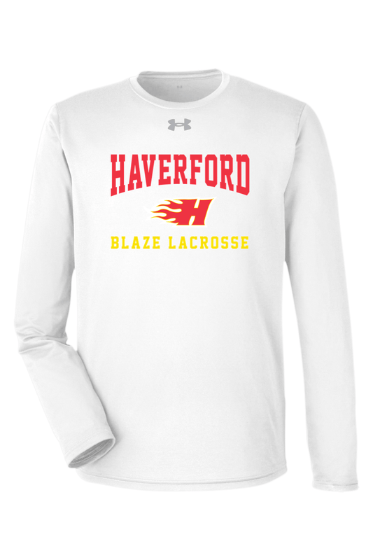 Haverford Blaze Lacrosse Under Armour Men's Team Tech Long-Sleeve T-Shirt Signature Lacrosse