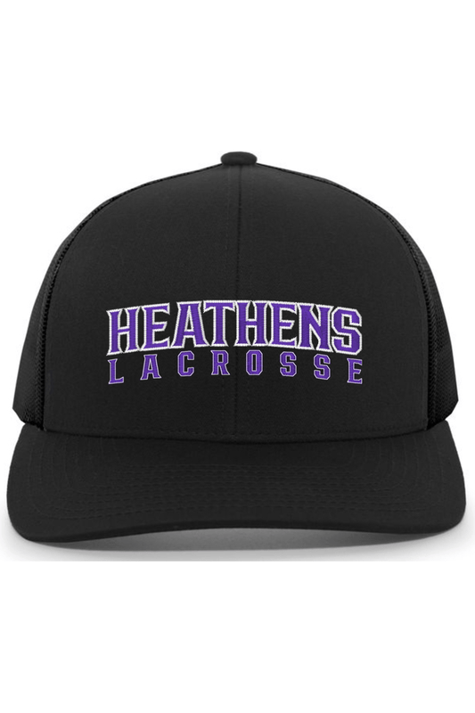Heathens Lacrosse Embroidered Trucker Hat Signature Lacrosse