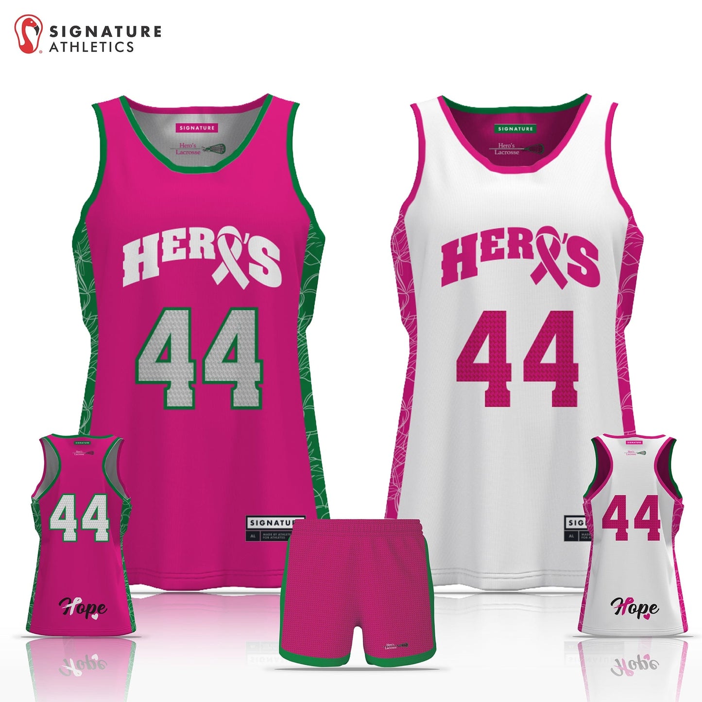 Hero's Lacrosse Women's 2 Piece Player Game Package: 2029 White Signature Lacrosse
