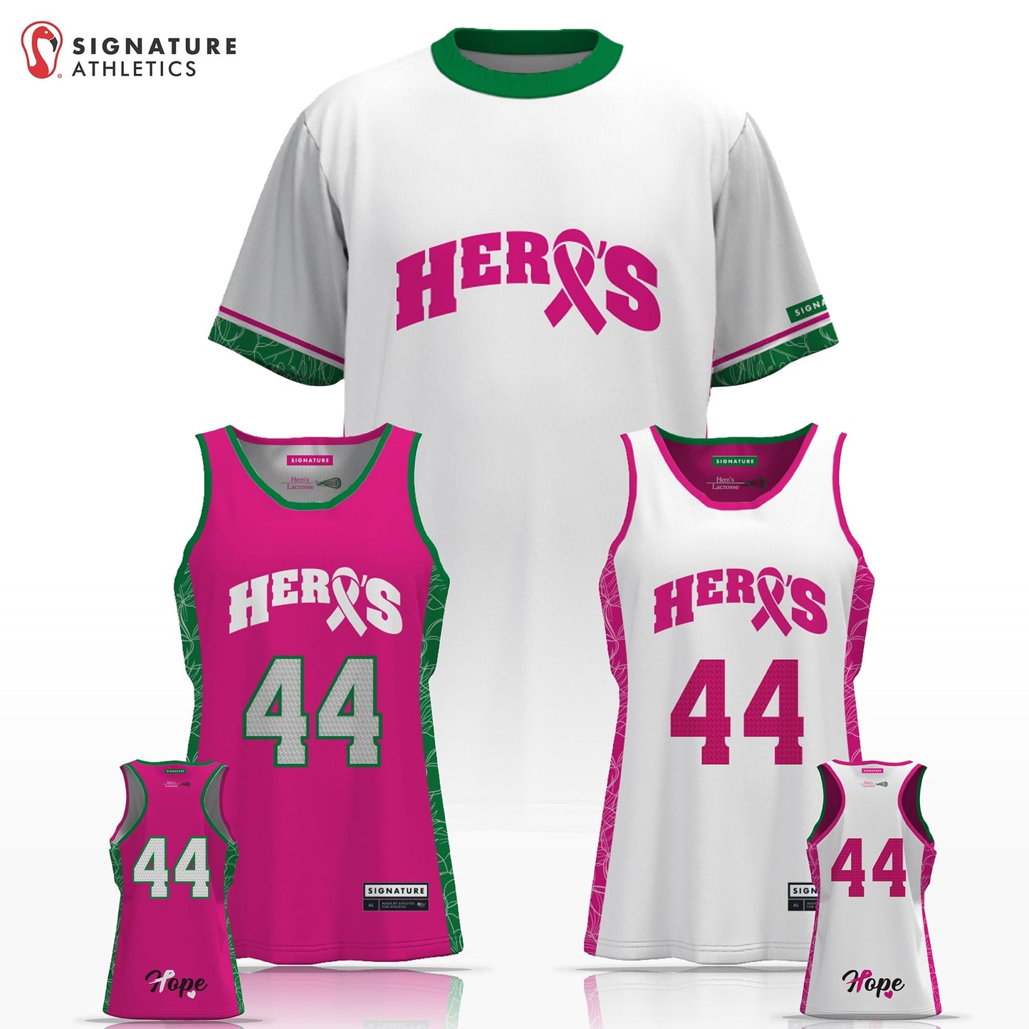 Hero's Lacrosse Women's 2 Piece Player Game Package P4: 2031 Green Signature Lacrosse