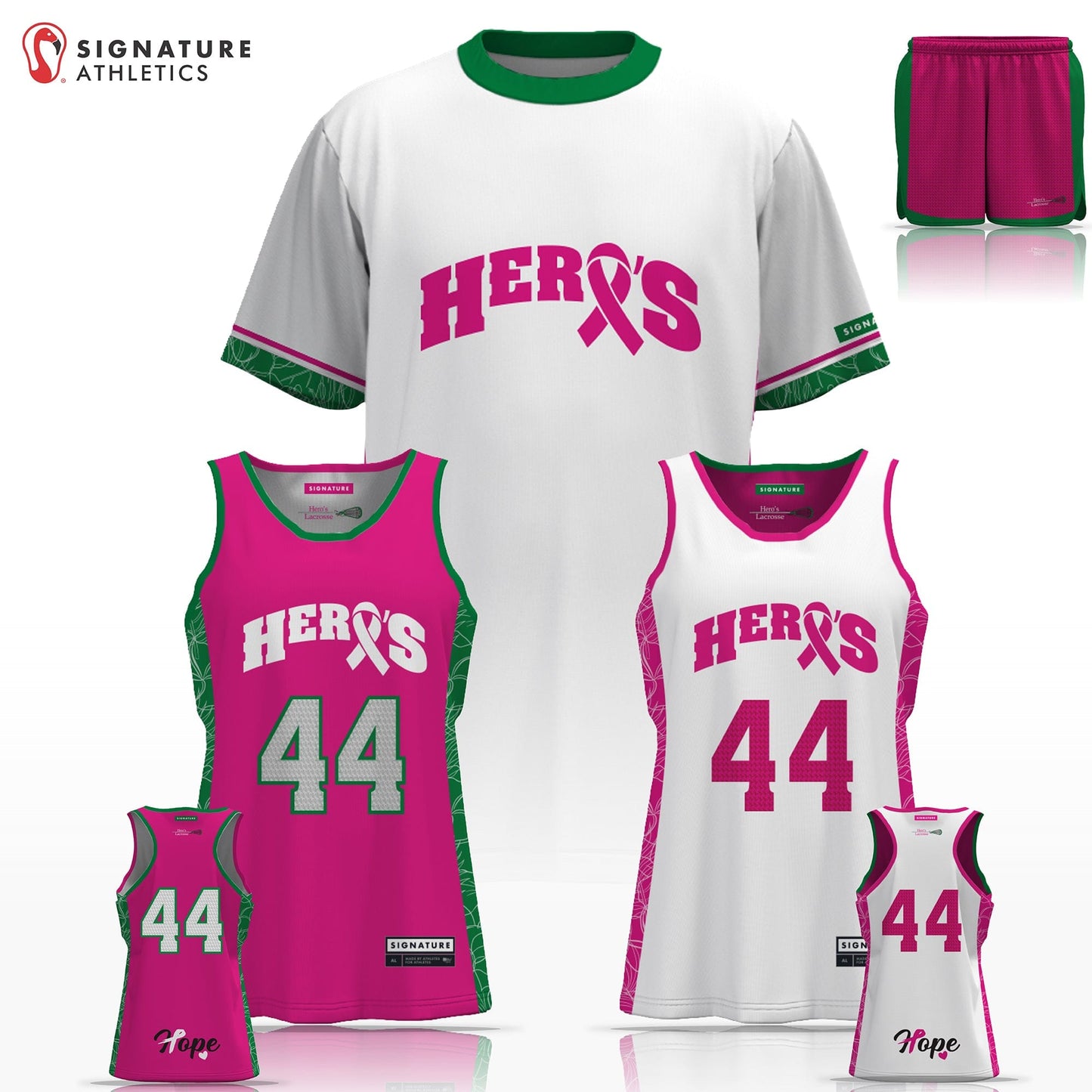 Hero's Lacrosse Women's 3 Piece Player Game Package: 2027 White Signature Lacrosse