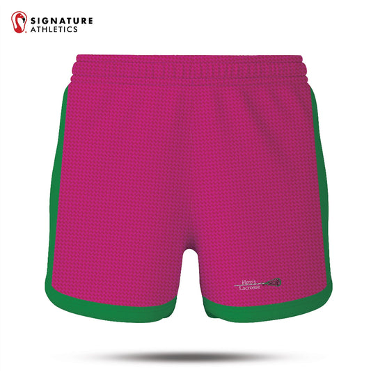 Hero's Lacrosse Women's Player Game Shorts: 2030 White Signature Lacrosse