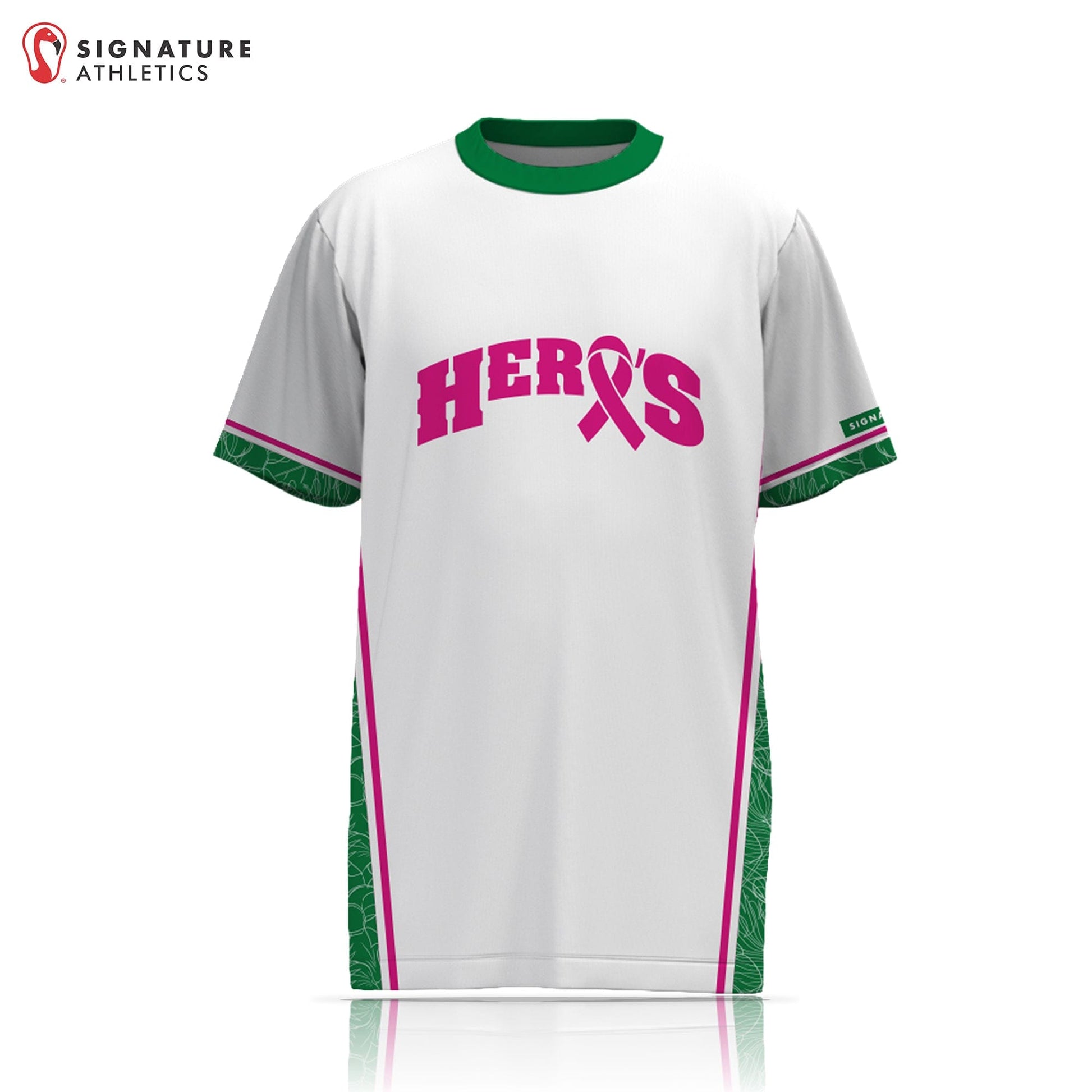 Hero's Lacrosse Women's Player Short Sleeve Shooting Shirt: 2032 Green Signature Lacrosse
