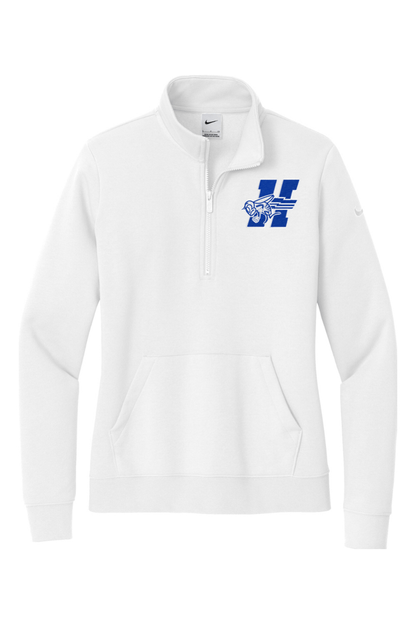 Holmdel Volleyball Embroidered Nike Ladies Club Fleece Sleeve Swoosh 1/2-Zip Signature Lacrosse