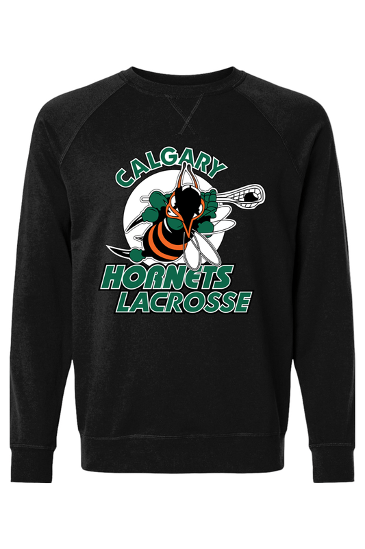 Hornets Lacrosse Adult Heavyweight Raglan Long Sleeve Signature Lacrosse