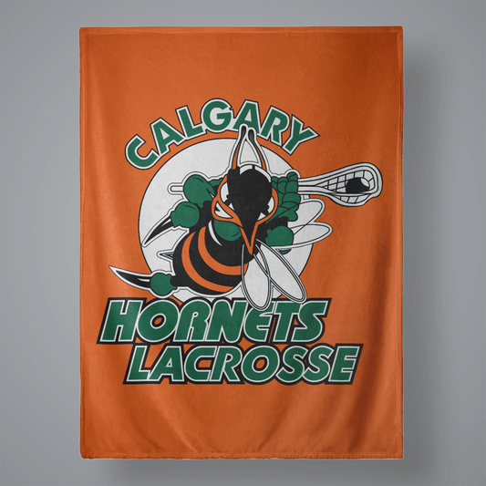 Hornets Lacrosse Large Plush Throw Blanket Signature Lacrosse