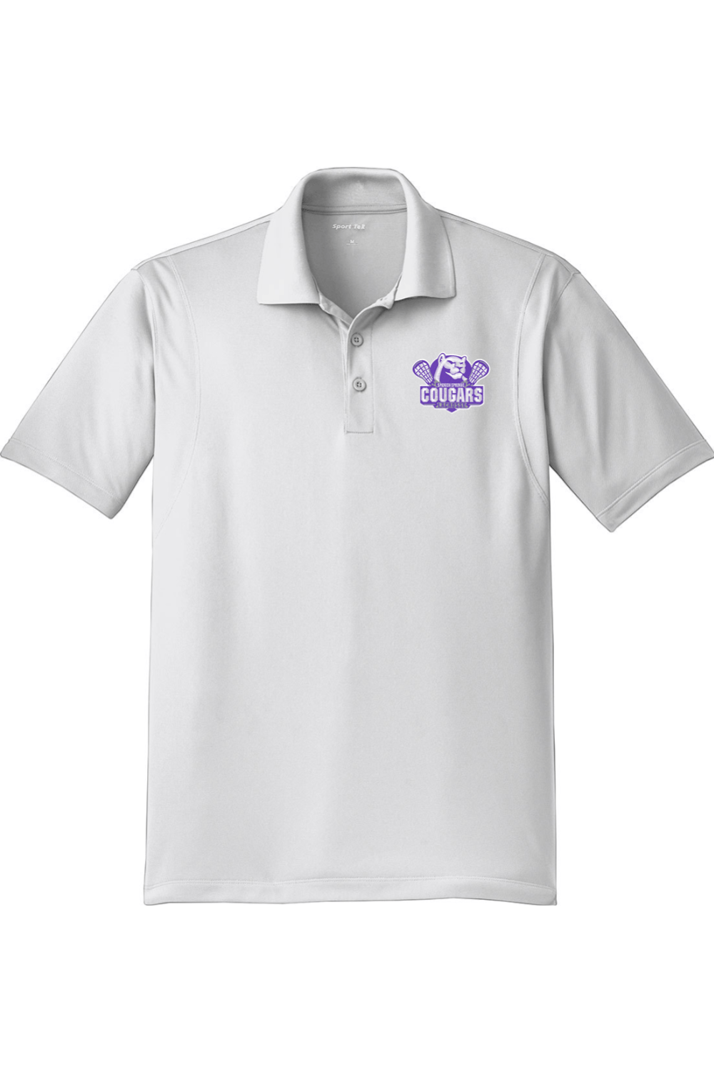 HS Cougars Adult Embroidered Athletic Polo Signature Lacrosse