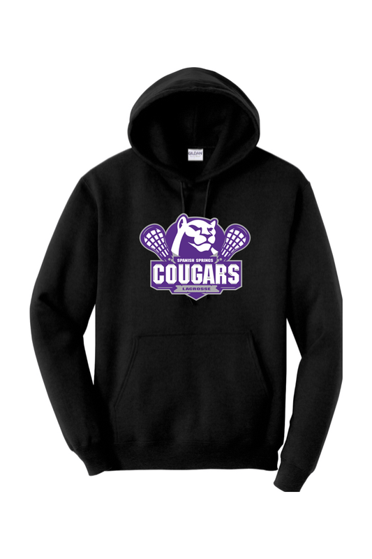HS Cougars Adult Heavyweight Hoodie Signature Lacrosse