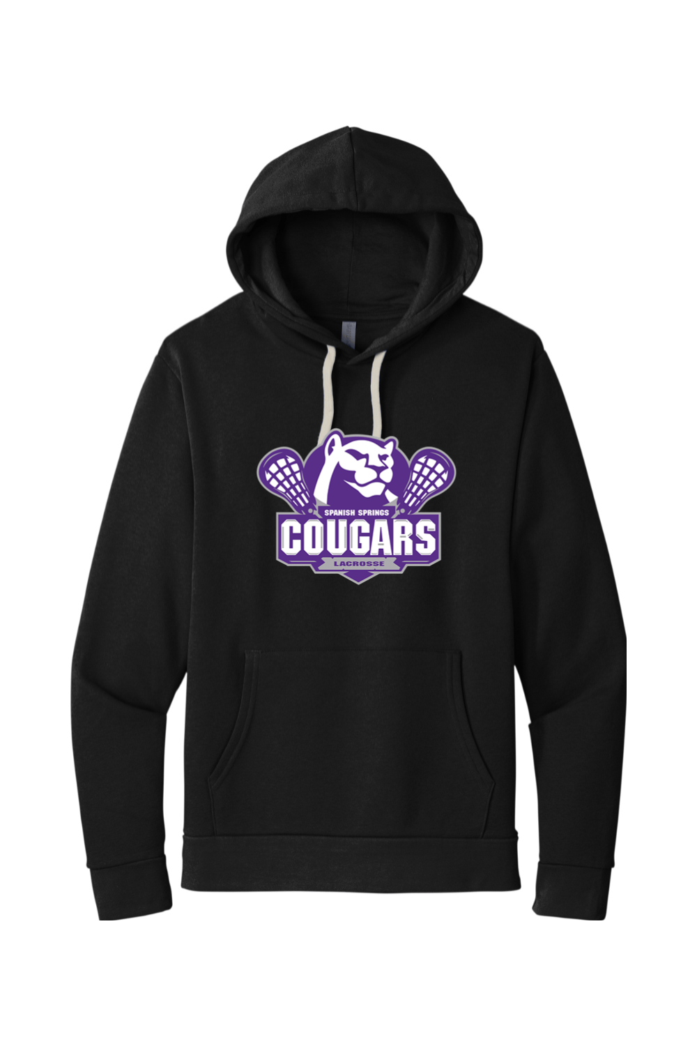 HS Cougars Adult Premium Lightweight Hoodie Signature Lacrosse