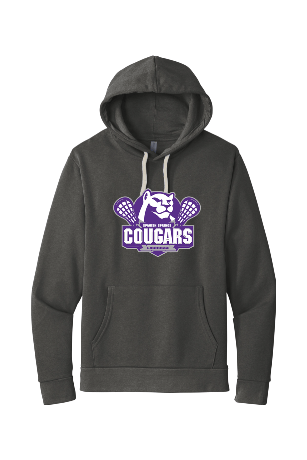 HS Cougars Adult Premium Lightweight Hoodie Signature Lacrosse