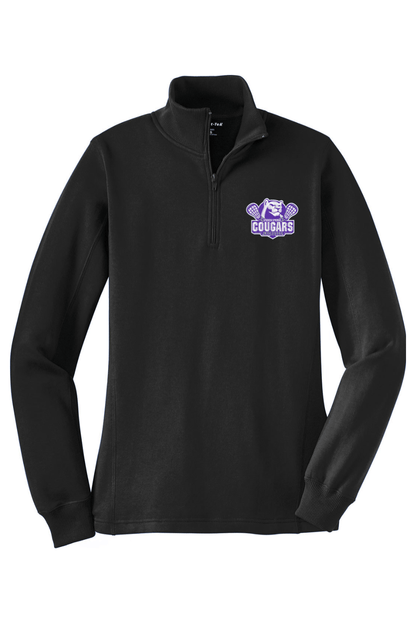 HS Cougars Adult Women's Embroidered Quarter-Zip Pullover Signature Lacrosse