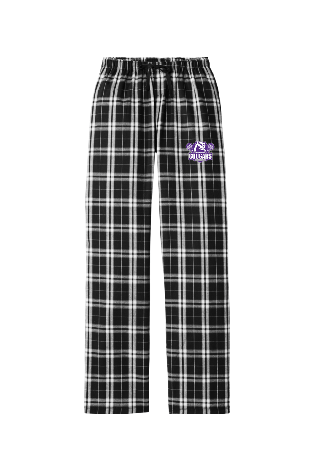 HS Cougars Adult Women's Flannel Plaid Pants Signature Lacrosse