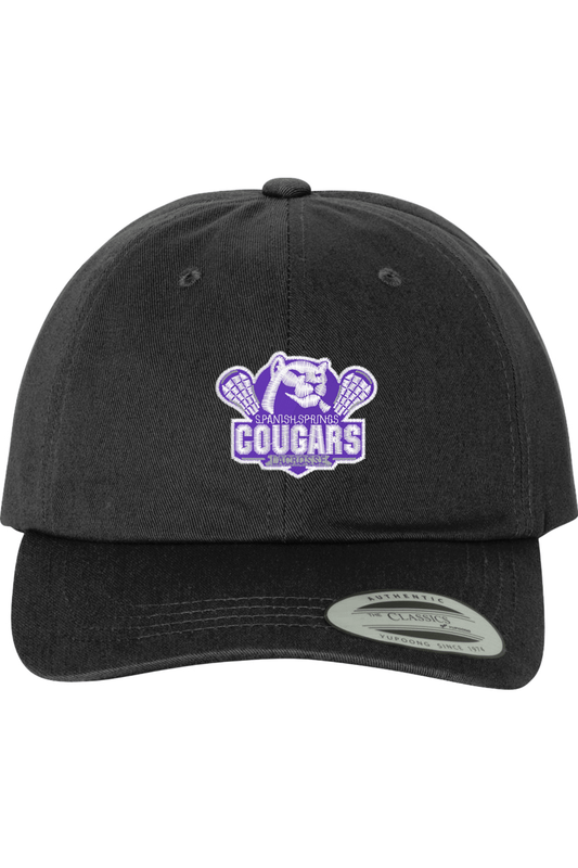 HS Cougars Embroidered Dad Hat Signature Lacrosse