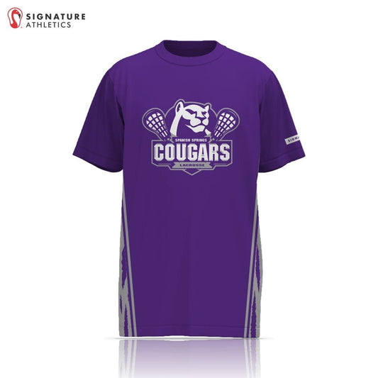 HS Cougars Men's Short Sleeve Player Tech Tee: Spanish Springs Cougars Signature Lacrosse
