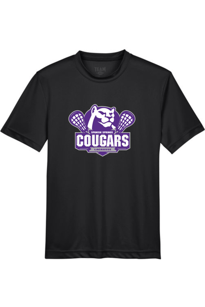 HS Cougars Youth Athletic T-Shirt Signature Lacrosse