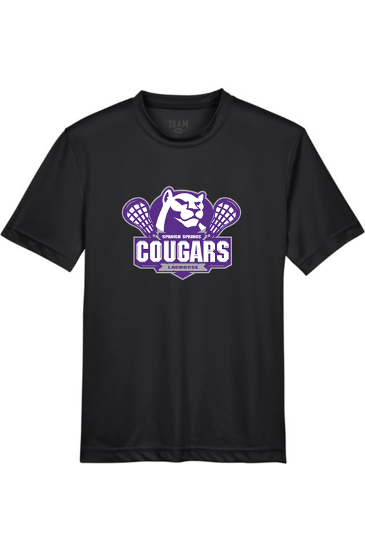 HS Cougars Youth Athletic T-Shirt Signature Lacrosse