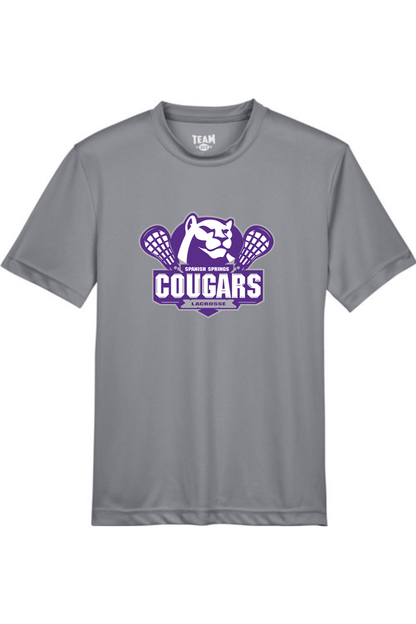 HS Cougars Youth Athletic T-Shirt Signature Lacrosse