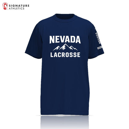 HS Nevada Custom Short Sleeve Player Tech Tee: Nevada Lacrosse Signature Lacrosse