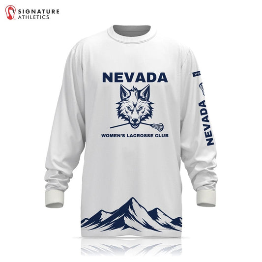 HS Nevada Men's Custom Long Sleeve Player Tech Tee: Nevada Lacrosse Signature Lacrosse