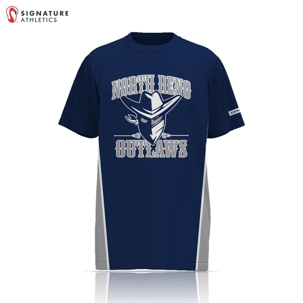 HS Outlaws Men's Short Sleeve Player Tech Tee: North Reno Signature Lacrosse