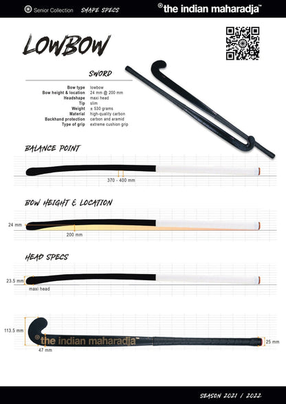 Indian Maharadja SWORD Low Bow 70% Signature Lacrosse