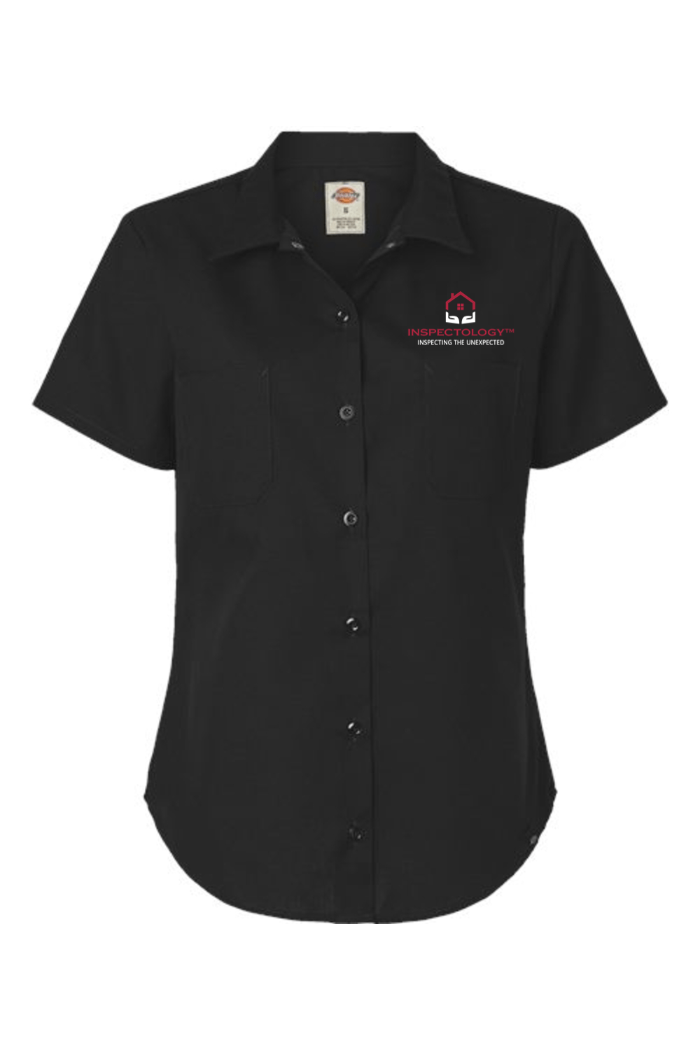 Inspectology Women's Dickies Women's Indurtrial Short Sleeve Work Shirt Signature Lacrosse