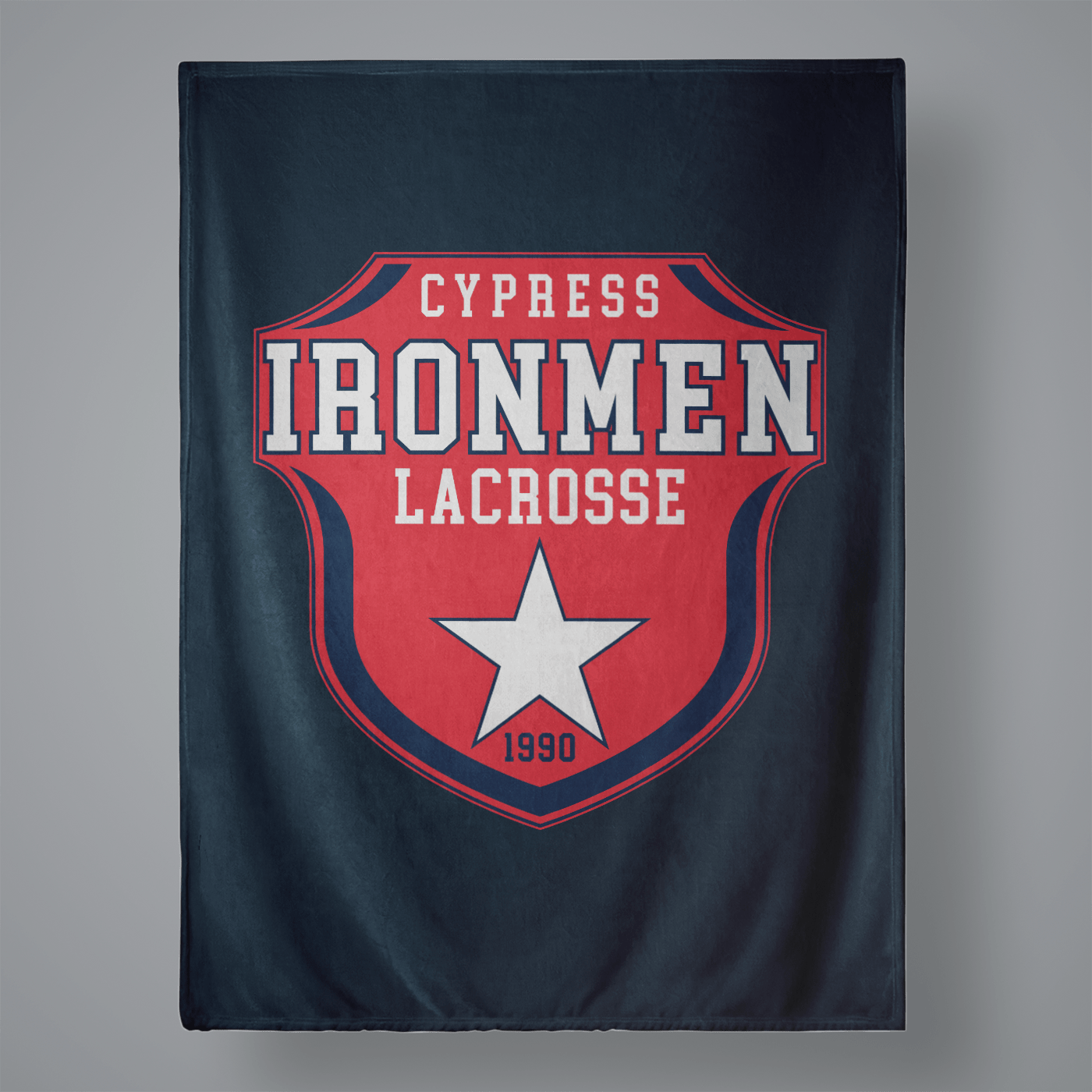 Ironmen Lacrosse Large Plush Throw Blanket Signature Lacrosse