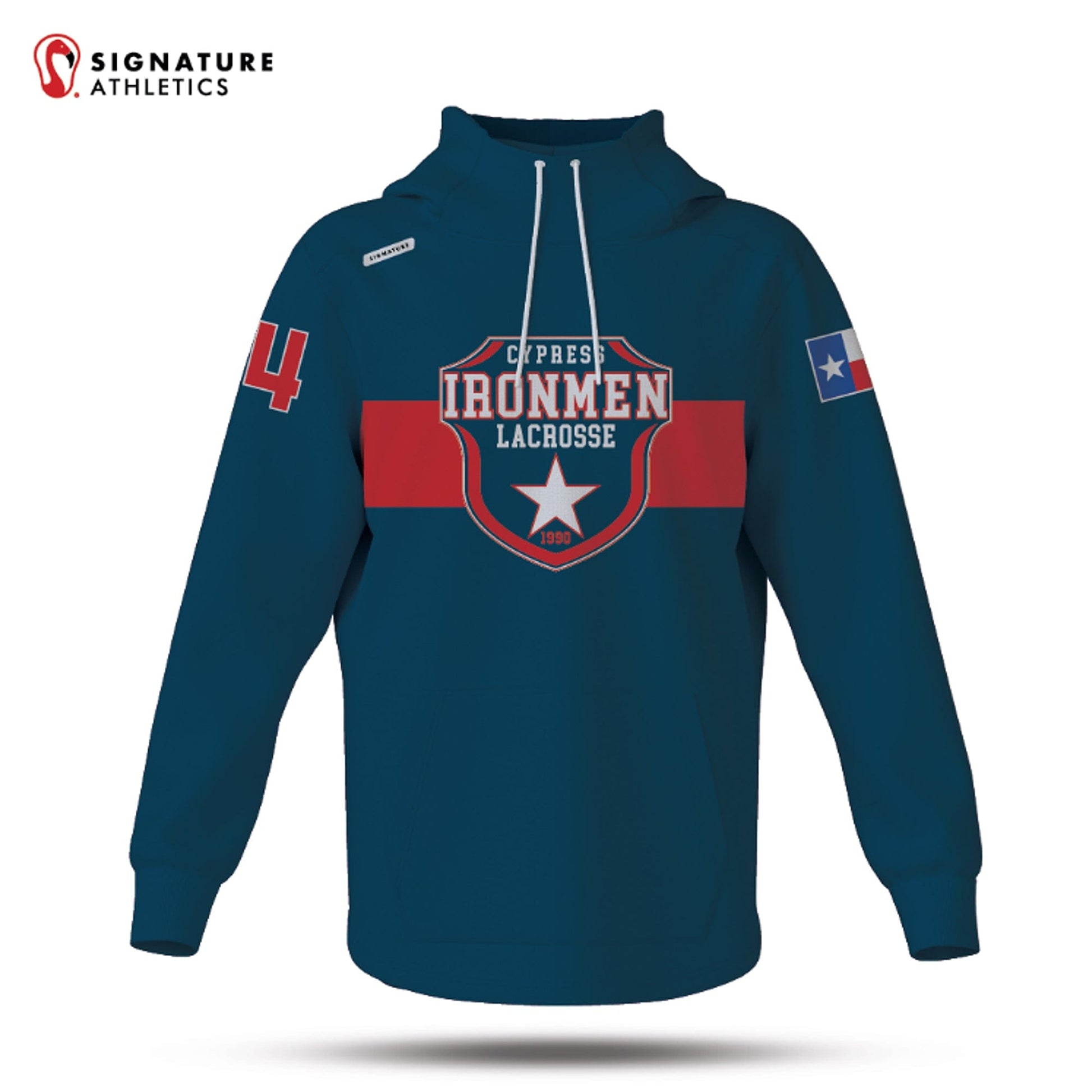 Ironmen Lacrosse Men's Pro Dye Sub Scuba Hoodie: Ironmen Signature Lacrosse