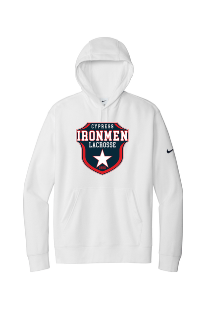 Ironmen Lacrosse Nike Club Fleece Sleeve Swoosh Pullover Hoodie Signature Lacrosse