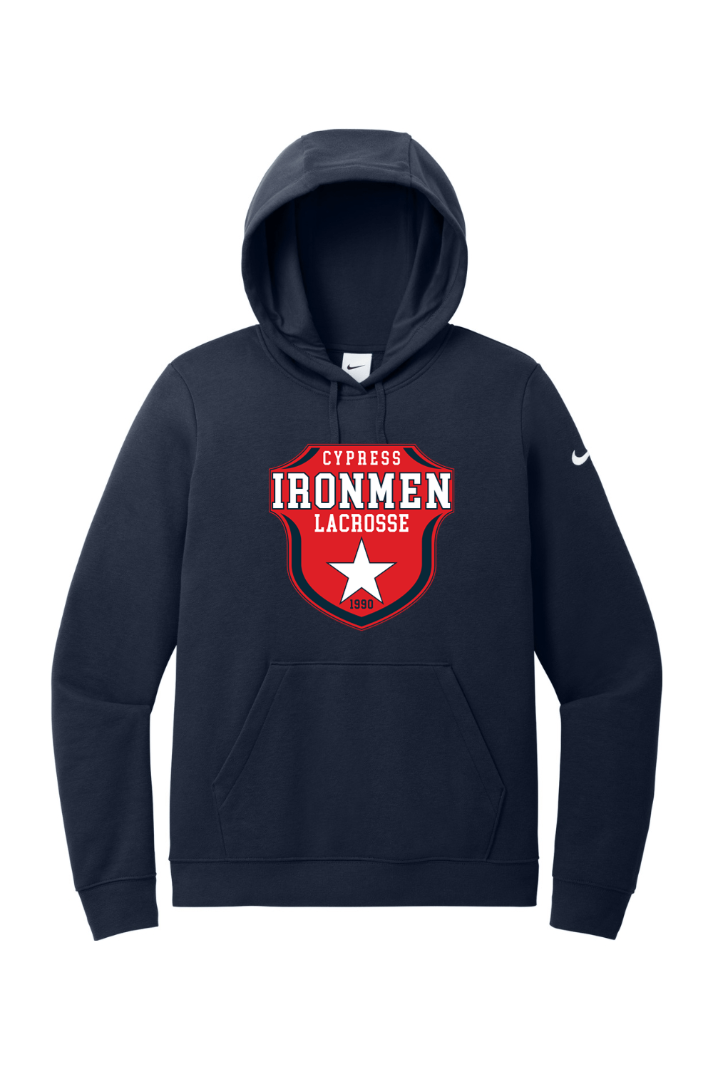Ironmen Lacrosse Nike Women's Club Fleece Sleeve Swoosh Pullover Hoodie Signature Lacrosse