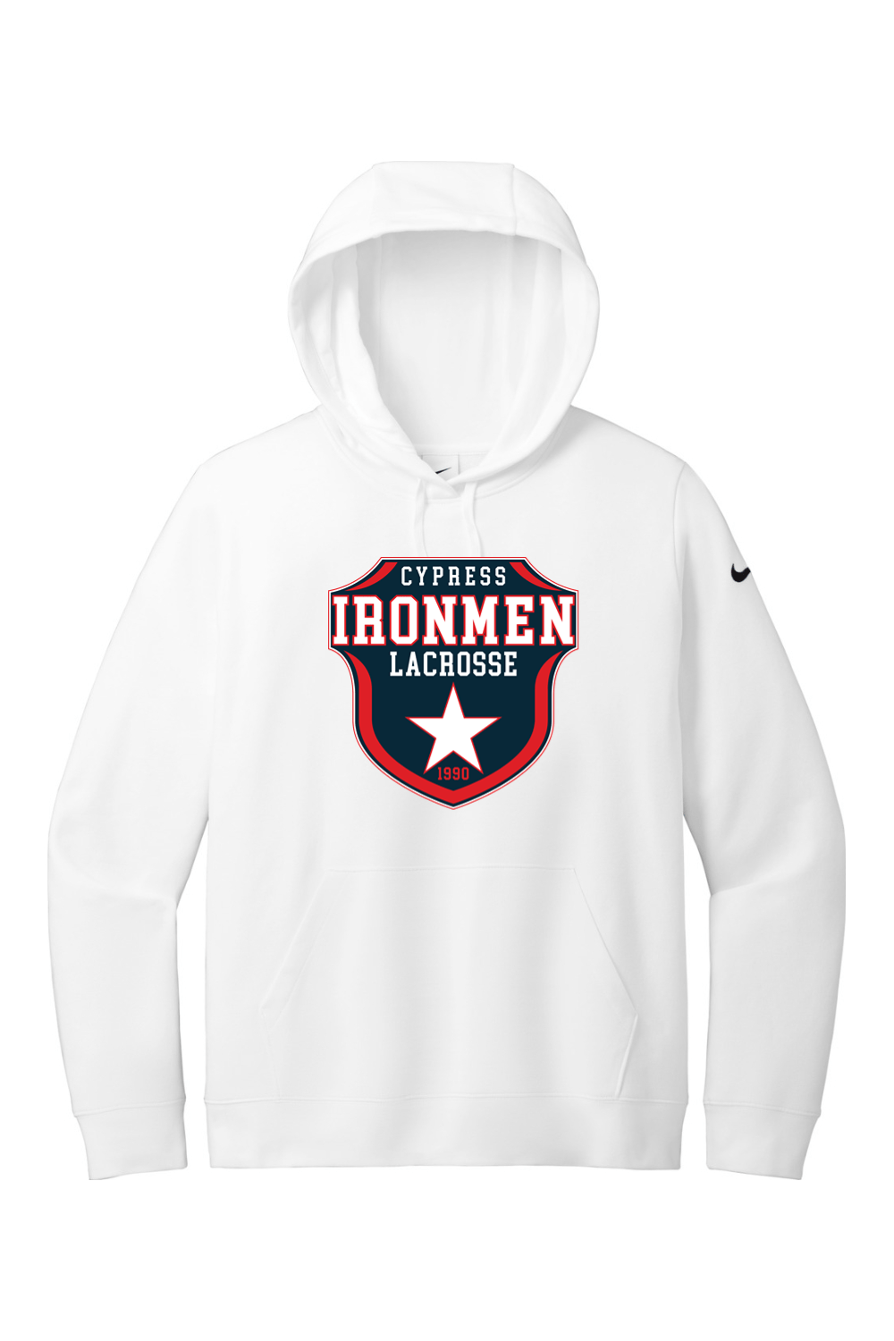 Ironmen Lacrosse Nike Women's Club Fleece Sleeve Swoosh Pullover Hoodie Signature Lacrosse