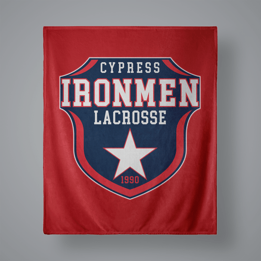 Ironmen Lacrosse Small Plush Throw Blanket Signature Lacrosse