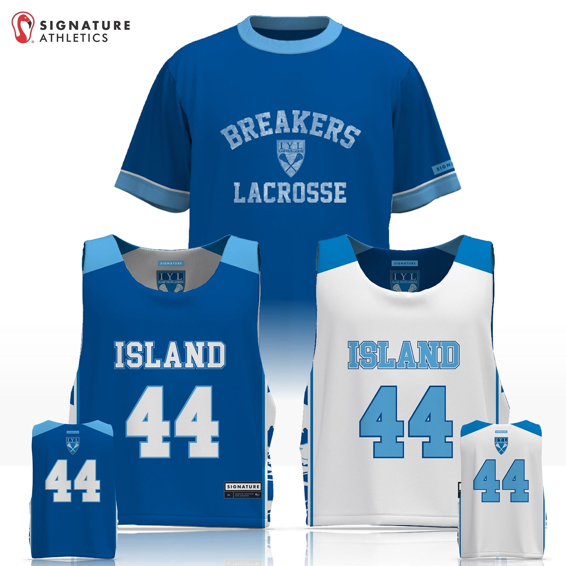 Island Breakers Lacrosse Men's 2 Piece Player Package: Breakers Boys 5/6 Signature Lacrosse