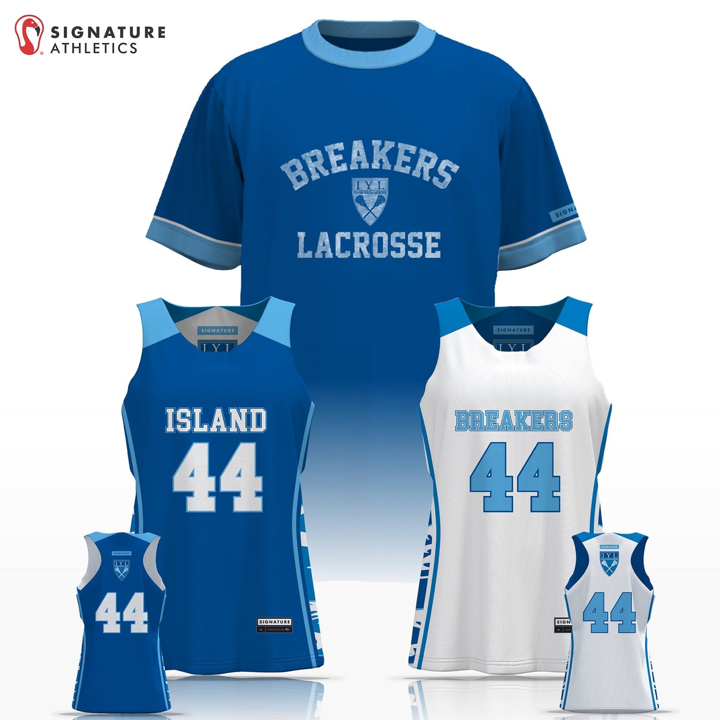 Island Breakers Lacrosse Women's 2 Piece Player Package: Breakers Girls 5/6 Signature Lacrosse