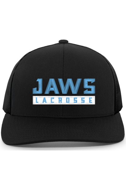 Jaws Lacrosse Club Embroidered Trucker Hat Signature Lacrosse