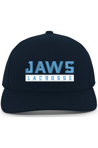 Jaws Lacrosse Club Embroidered Trucker Hat Signature Lacrosse