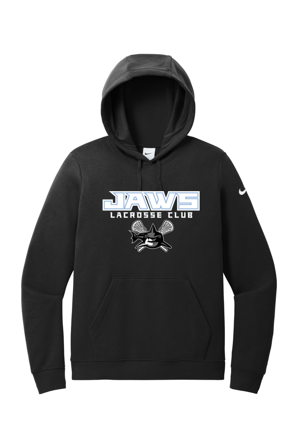 Jaws Lacrosse Club Nike Women's Club Fleece Sleeve Swoosh Pullover Hoodie Signature Lacrosse