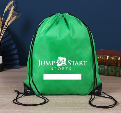 Jump Start Sports Drawstring Cinch Bags- Qty. 50 Bulk Pack Signature Lacrosse